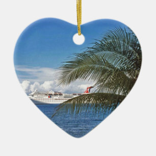 Décoration En Céramique Bateau de croisière de carnaval accouplé à l'î