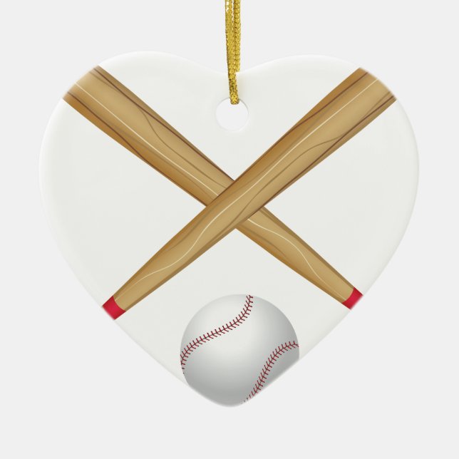 Décoration En Céramique Batte de baseball et boule (Devant)
