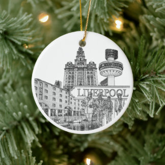 Décoration En Céramique Bauble de Noël Liverpool