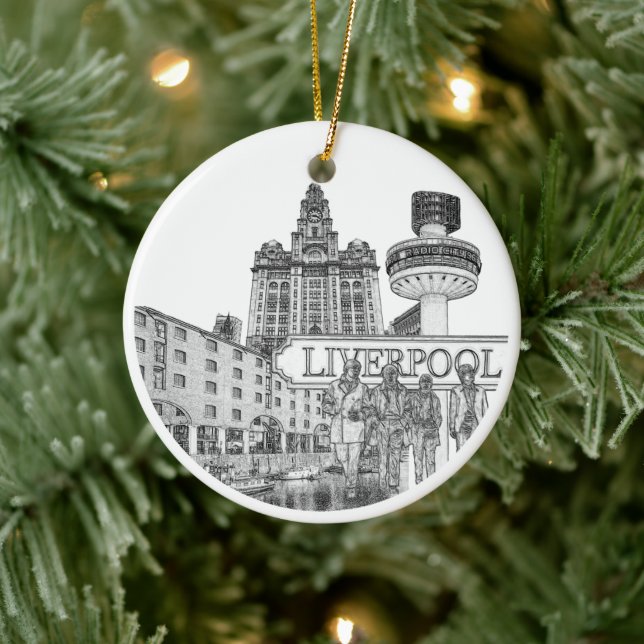 Décoration En Céramique Bauble de Noël Liverpool (Arbre)