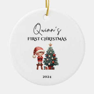 Décoration En Céramique Baubles de Noël personnalisés pour bébé