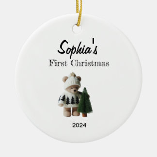 Décoration En Céramique Baubles de Noël personnalisés pour bébé
