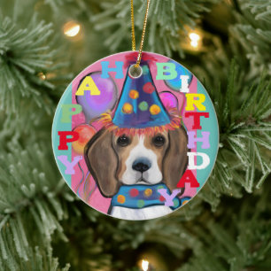 DÉCORATION EN CÉRAMIQUE BEAGLE       