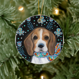 Décoration En Céramique Beagle       
