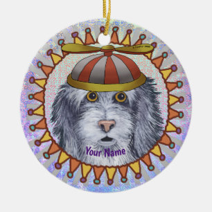 Décoration En Céramique Beanie Sheep Dog custom name 