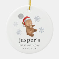 Bear Balloon Santa Hat