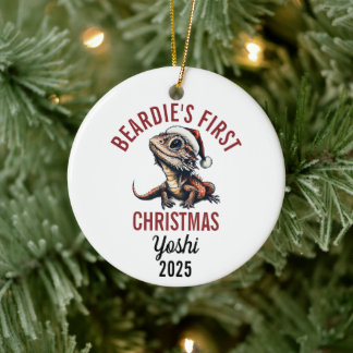 Décoration En Céramique Bearded Dragon First Christmas 2025