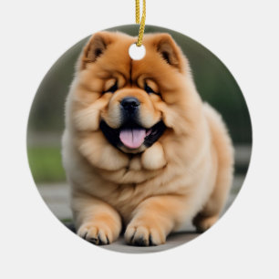 Décoration En Céramique Beau Chow Chow Chow