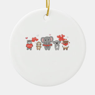 Décoration En Céramique Beaux Animaux pour la Saint Valentin pour les Amou