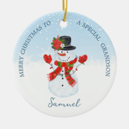 Décoration En Céramique Bébé 1er Noël Ornament Snowman