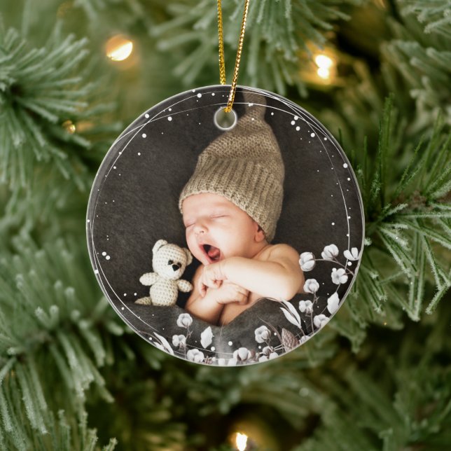 Décoration En Céramique Bébé Bébé 1er Noël Photo (Arbre)