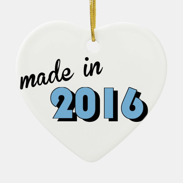 Décoration En Céramique Bébé Fait En Bleu 2016 (Devant)