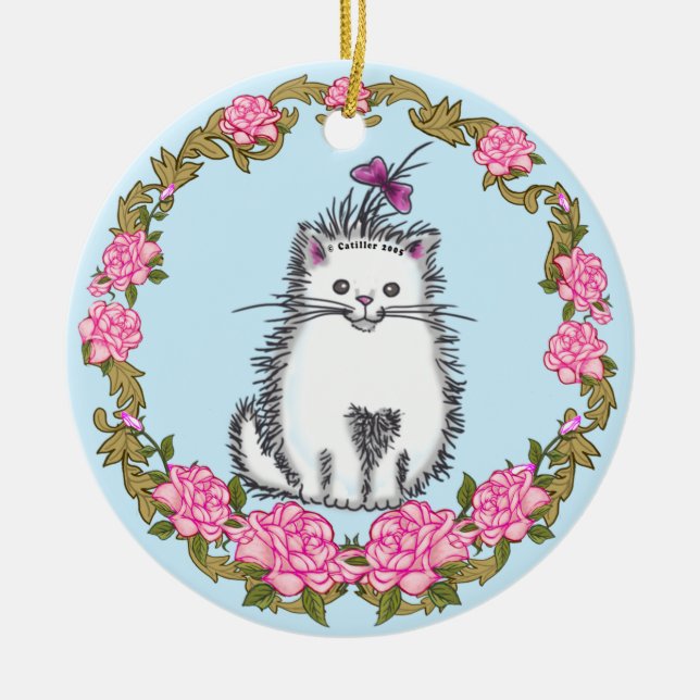 Décoration En Céramique Bébé Kitten Chat Ornament (Devant)