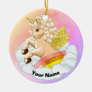 Décoration En Céramique Bébé Rainbow Unicorn