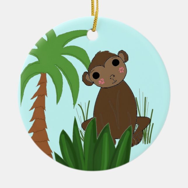 Décoration En Céramique Bébé singe (Devant)