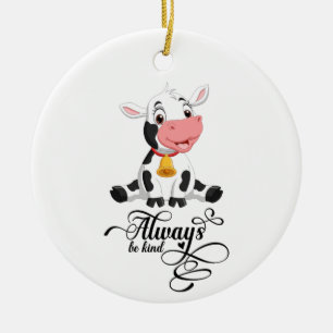 Décoration En Céramique Bébé vache toujours être gentil