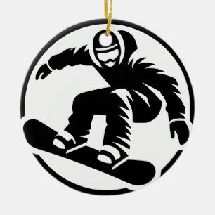 Décoration En Céramique Bed & Breakfast minimaliste Snowboarder Freestyle