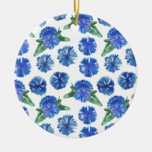 Décoration En Céramique Belle aquarelle bleu cornfleurs