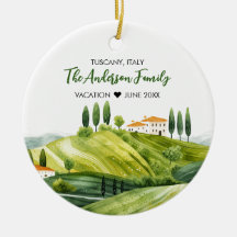 Belle aquarelle Illustration de la Toscane Italie