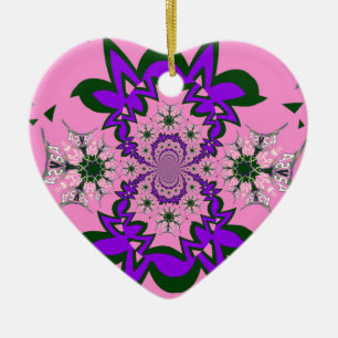 Décoration En Céramique Belle Bébé rose Floral Purple Shade Motif Art