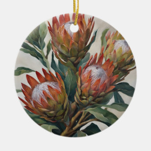 Décoration En Céramique Belles fleurs de Protea d'Afrique du Sud