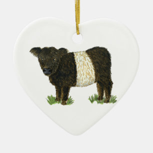 Décoration En Céramique "Beltie" Galloway ceinturé