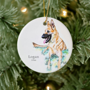 Décoration En Céramique Berger allemand Belge Malinois Chien animal de com