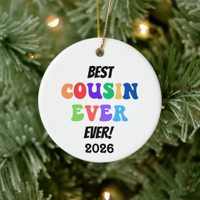 Décoration En Céramique Best Cousin Crew Ever (Arbre)