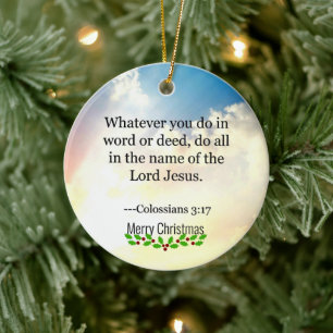 Décoration En Céramique Bible - Colossiens3:17,