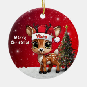 Décoration En Céramique Biche bébé renard, faon, biche, renne🦌 🎄