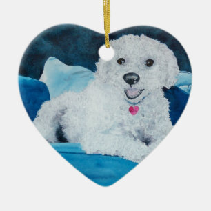 Décoration En Céramique Bichon Frise