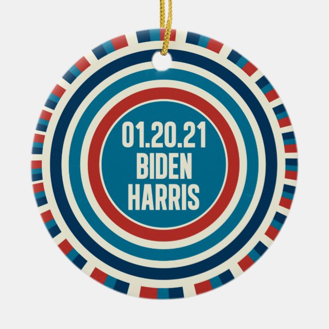 Décoration En Céramique Biden Harris Inauguration Day Keepsaké (Devant)
