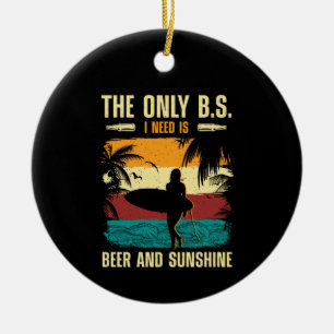 Décoration En Céramique Bière d'été et soleil