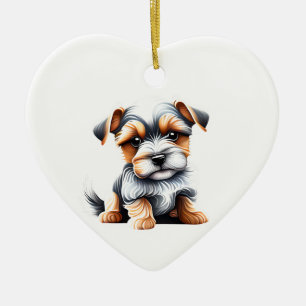 Décoration En Céramique Biewer personnalisé Terrier Puppy