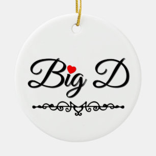 Décoration En Céramique Big D avec Red Heart