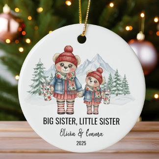 Décoration En Céramique Big Sister Little Sister Personalized Sibling
