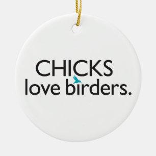 Décoration En Céramique Birders d'amour de poussins