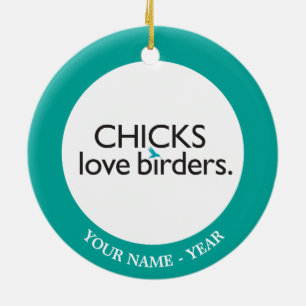 Décoration En Céramique Birders d'amour de poussins
