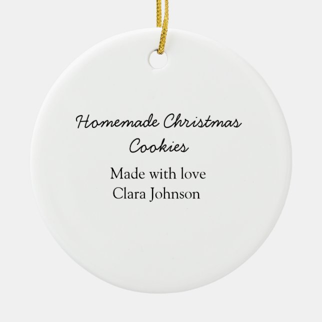 Décoration En Céramique biscuits de Noël faits maison faits avec amour ajo (Devant)