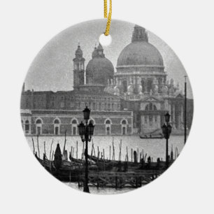 Décoration En Céramique Black Blanc Grand Canal Venise Italie Voyage