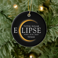 Black & Gold 2024 Texas Total Solar Eclipse