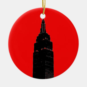 Décoration En Céramique Black & Red Pop Art New York City