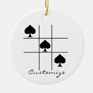 Décoration En Céramique Black Spades Tic Tac Toe Thunder_Cove