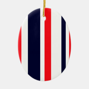 Décoration En Céramique Blancs, Bleus Et Rouges