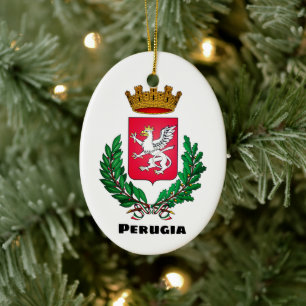 Décoration En Céramique Blason de Pérouse, Italie