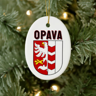 Décoration En Céramique Blason d'Opava, République tchèque