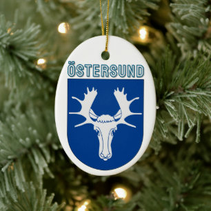Décoration En Céramique Blason d'Östersund - Suède
