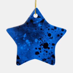 Décoration en céramique bleu et noir