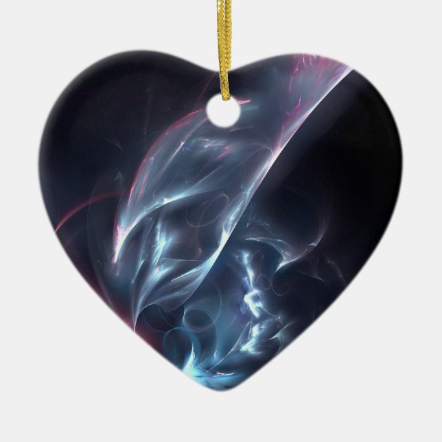 Décoration En Céramique Bleu nébuleux Abstrait et violet (Devant)