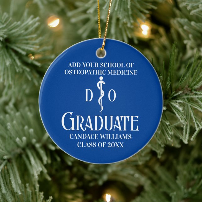 Décoration En Céramique Bleu Ostéopathie Médicale (Arbre)